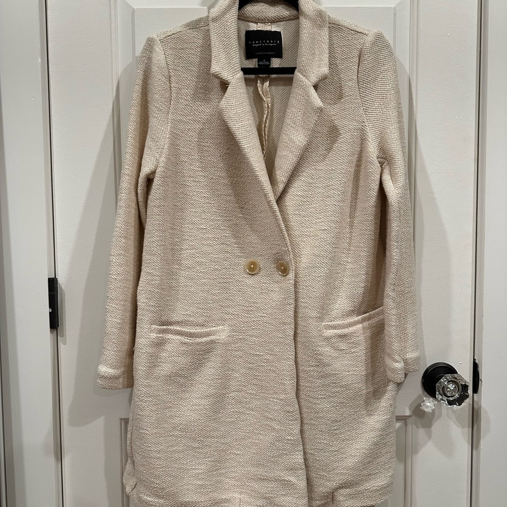 Anthropologie Sanctuary Cream Women's Blazer Coat/Sweater